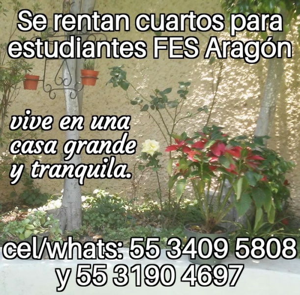 Fes aragon, cuartos estudiantes, fes aragon nuevo ingreso, departamento estudiantes, recamara estudiantes, habitacion estudiantes, dormitorio estudiantes,