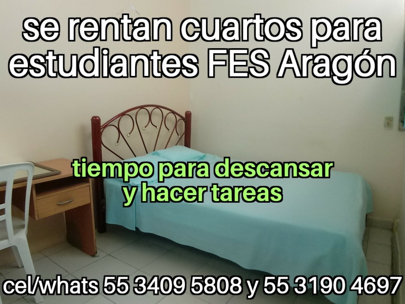 Fes aragon; nuevo ingreso cuartos estudiantes; fes aragon nuevo ingreso; departamento estudiantes; recamara estudiantes; habitacion estudiantes; dormitorio estudiantes;